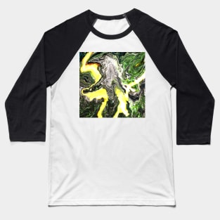 the landscape glitch in melting painting abstract art ecopop Baseball T-Shirt